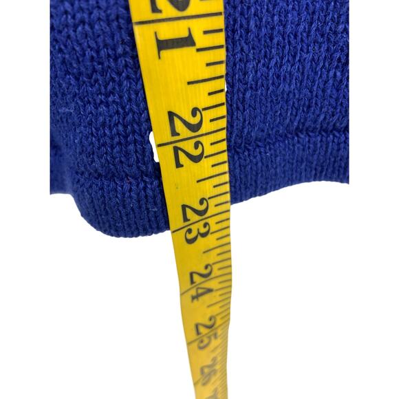 Bryn Connelly Hand Embroidered Cotton Blend Blue Holidays Vest Size L - Picture 5 of 5